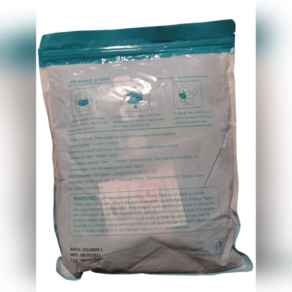 New Assacalynn Disposable Kids Face Mask 50 Pcs Pink 5-12 Years Old.